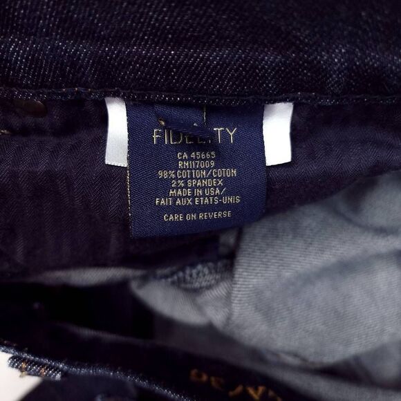 Fidelity Impala Jeans 36x27 Blue Stretch Cotton Straight USA Made 10" Rise - Picture 4 of 8